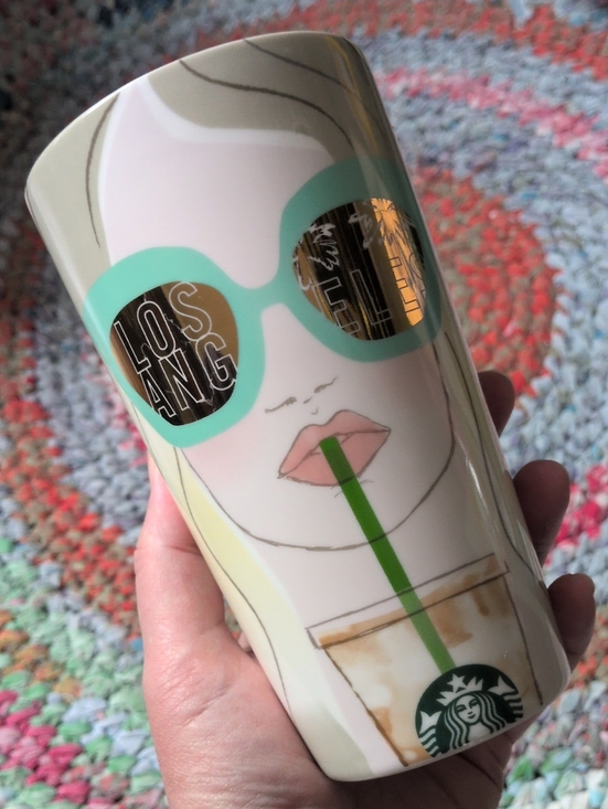 Starbucks Other - STARBUCKS I NWT 2021 Los Angeles Metallic Sunglasses Ceramic Tumbler with Lid